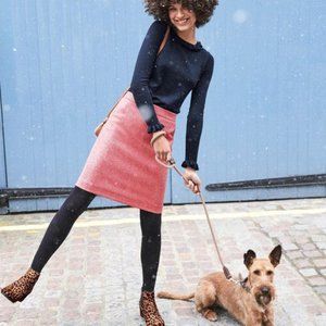 Boden pink tweed mini skirt us18L